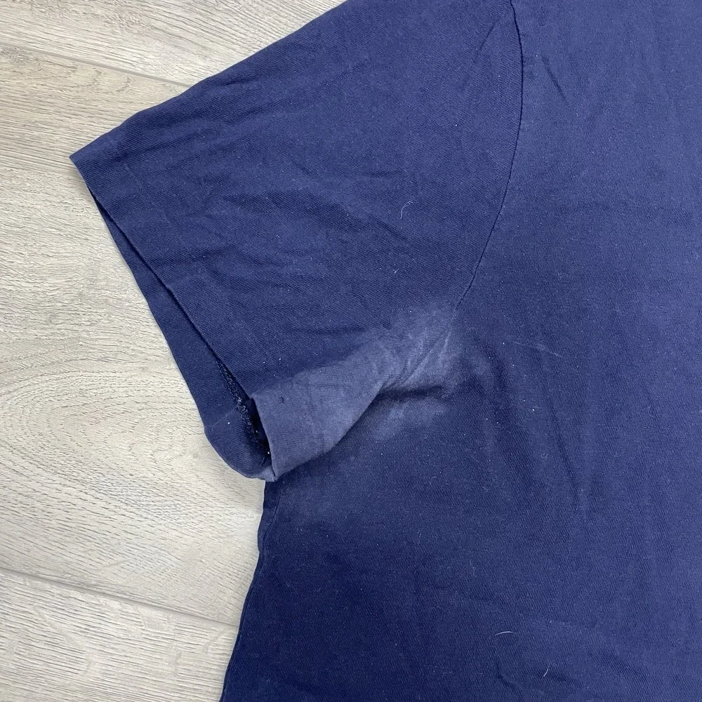 Polo Ralph Lauren Captain Navy Bear T Shirt Men Sz XL FAIR READ